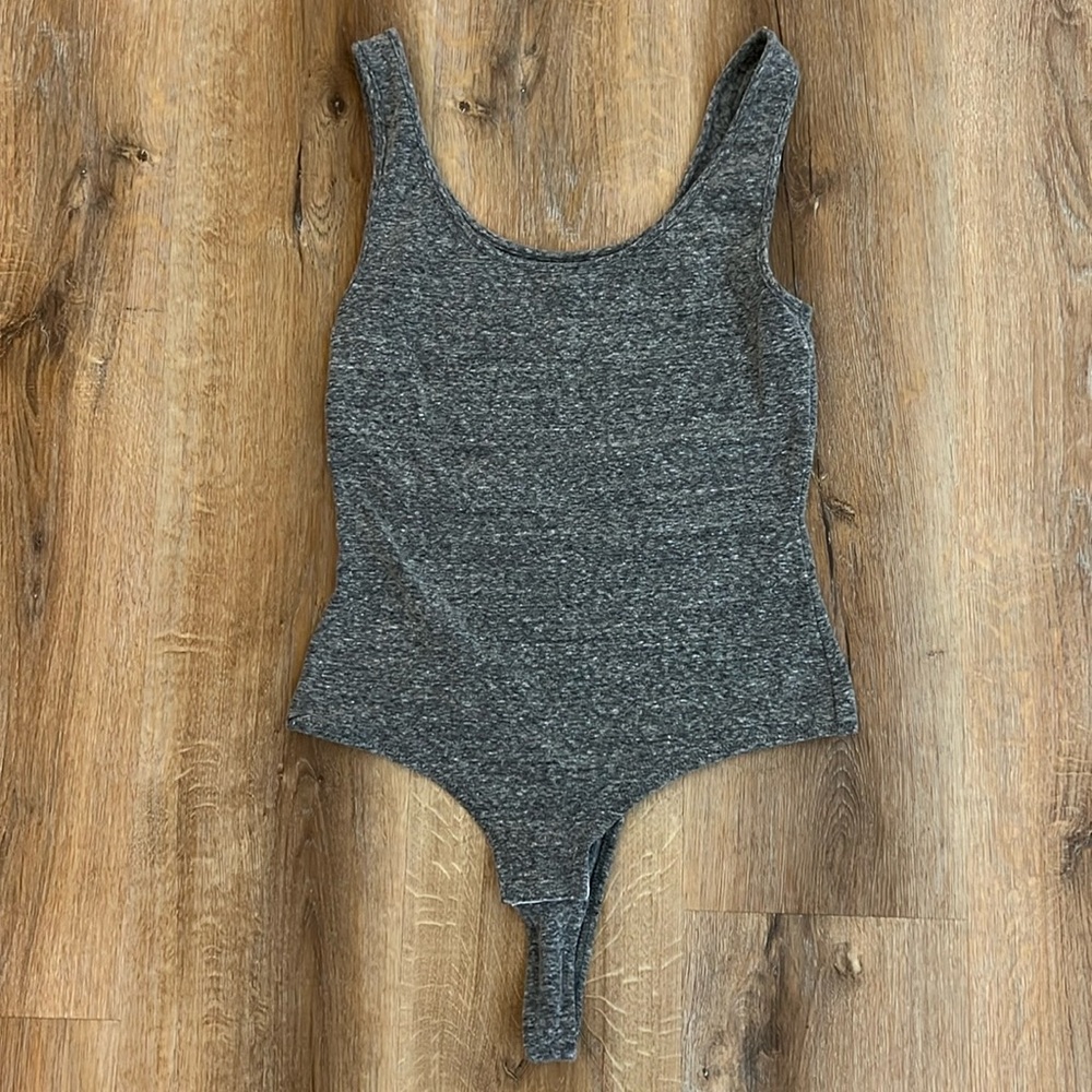 Madewell Heather Grey Tank Bodysuit in size M